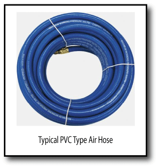 Typical PVC compressed air hose
