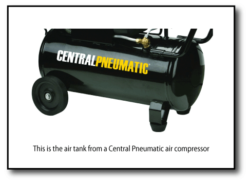 How air compressors work - Central Pneumatic air compressor tank