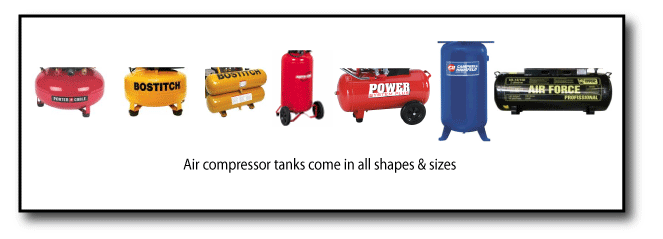 Air compressor tanks