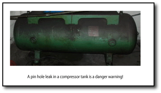 Old compressor tank needs replacement