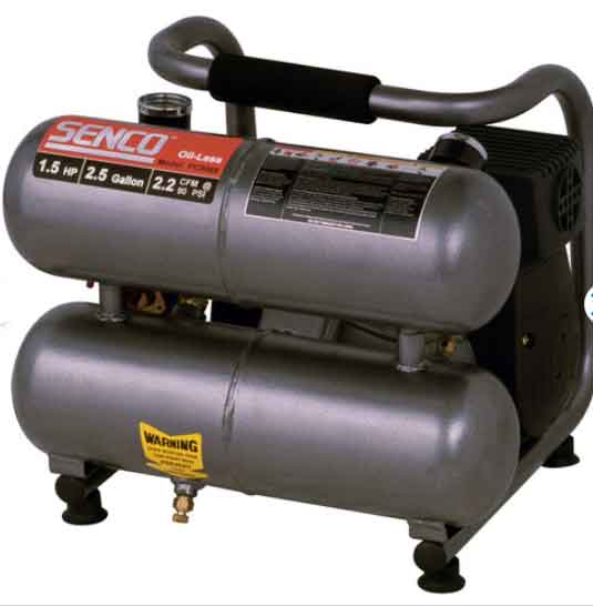 SENCO PC0968 1.5 HP 2.5 Gallon Oil-Free Hand-Carry Air Compressor