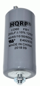 Capacitor - new, for compressor motor